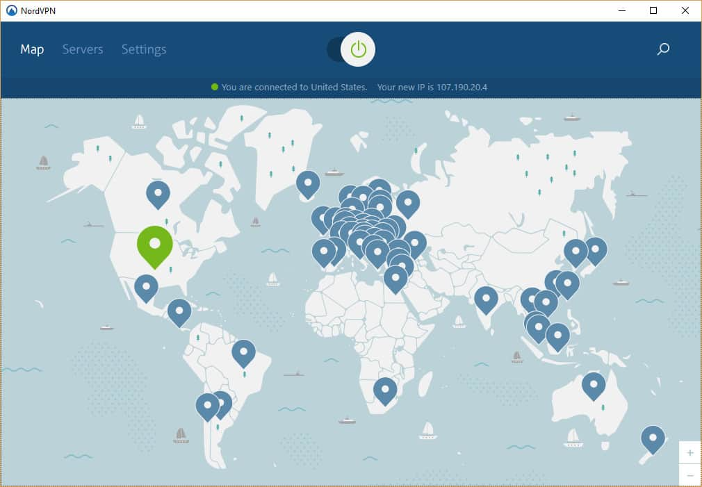 Nord VPN servers map