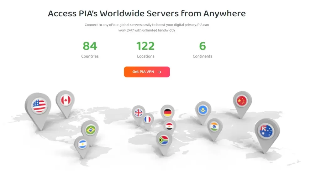 pia server locations