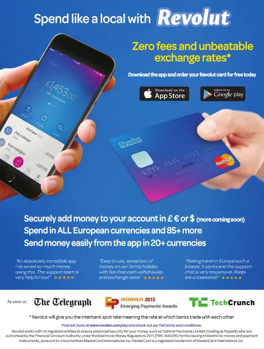 revolut app multi currency spending card