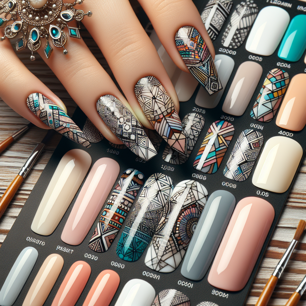 Geometric Patterns and Shapes in Acrylic Nail Art